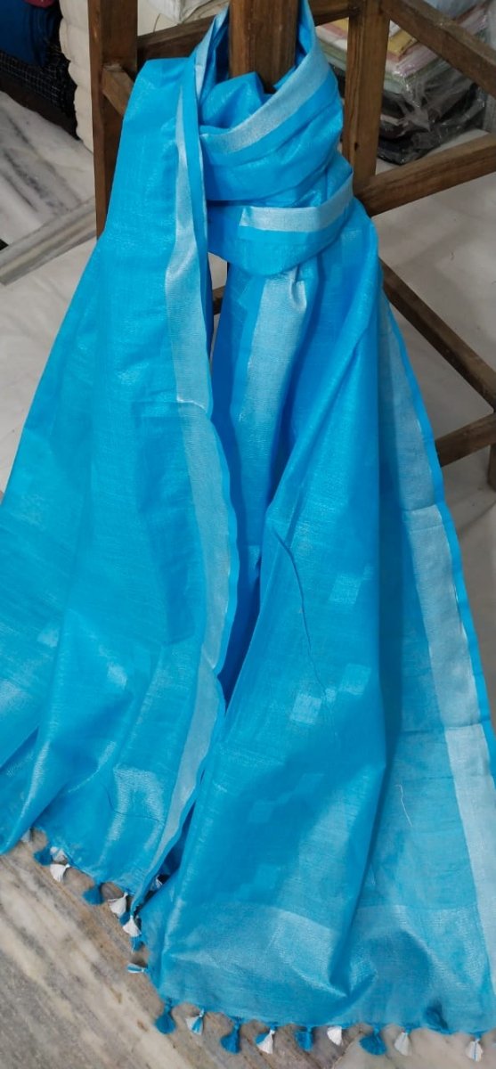 Bhagalpuri Semi Linen Vidiya Butta Dupatta - Leheriya