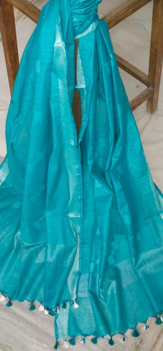 Bhagalpuri Semi Linen Vidiya Butta Dupatta - Leheriya