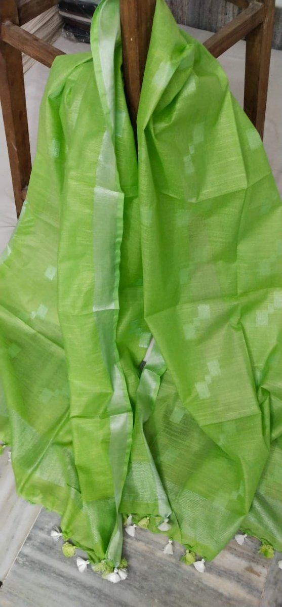 Bhagalpuri Semi Linen Vidiya Butta Dupatta - Leheriya