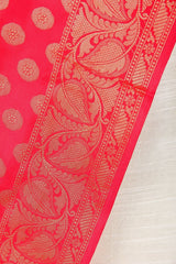 Bridal Red Color Banarasi Dupatta with Motifs All Over - Leheriya