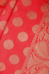 Bridal Red Color Banarasi Dupatta with Motifs All Over - Leheriya