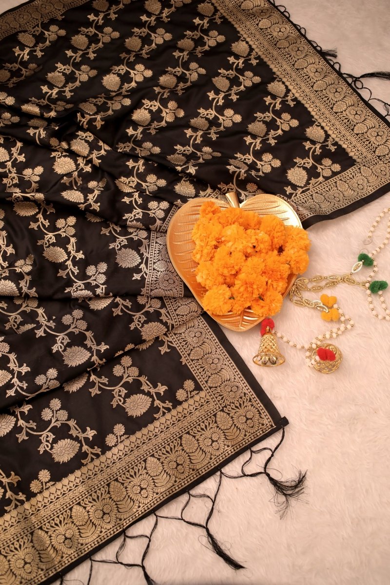 Elegant Paithani Silk Dupatta - Leheriya