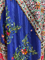 Heavy Chinon Pakistani Dupatta with Golden Border and Real Mirror Work - Design 7 - Leheriya