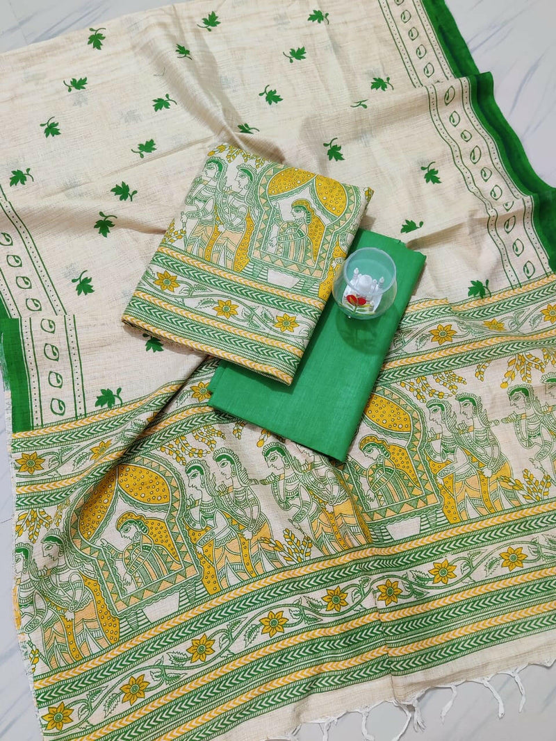 Bhagalpur Cotton Madhubani Salwar Suit