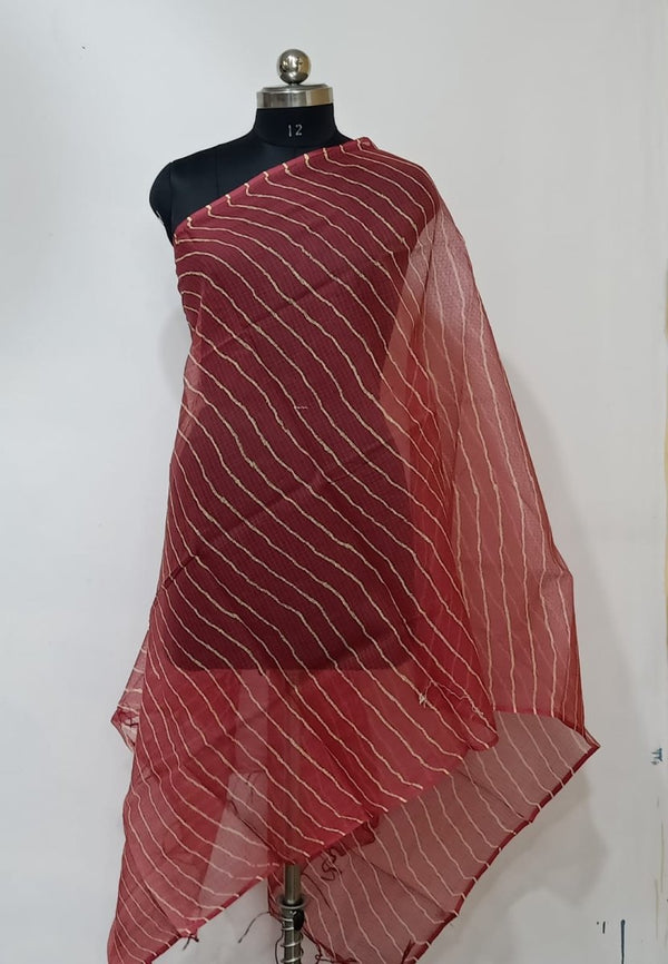 Kota Doria Cotton Dupatta - Leheriya