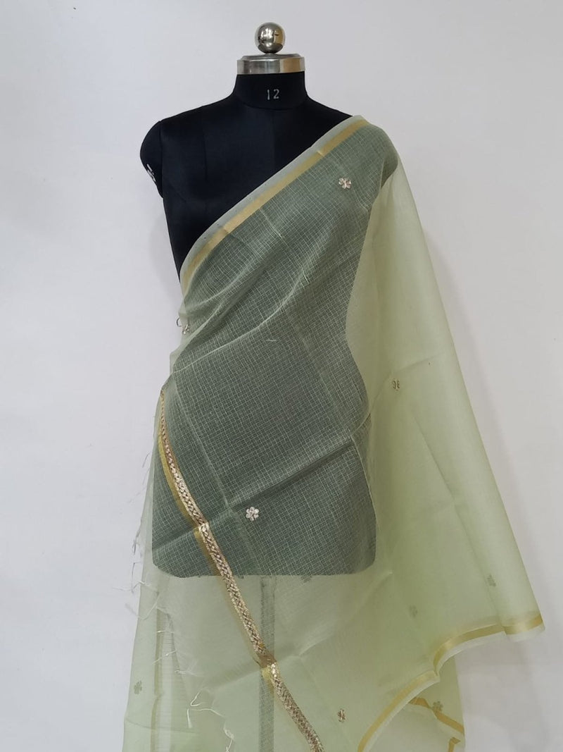 Kota Doria Cotton Dupatta - Leheriya