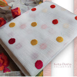 Kota Doria Embroidered Salwar Suit with Colorful Embroidery Dupatta - Leheriya