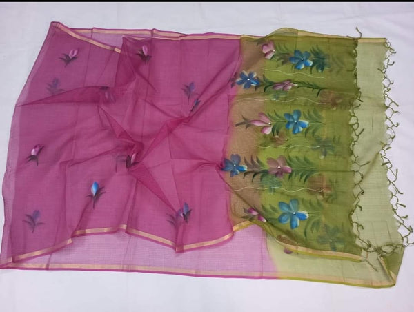 Kota Doria Pure Cotton Dupatta - Leheriya