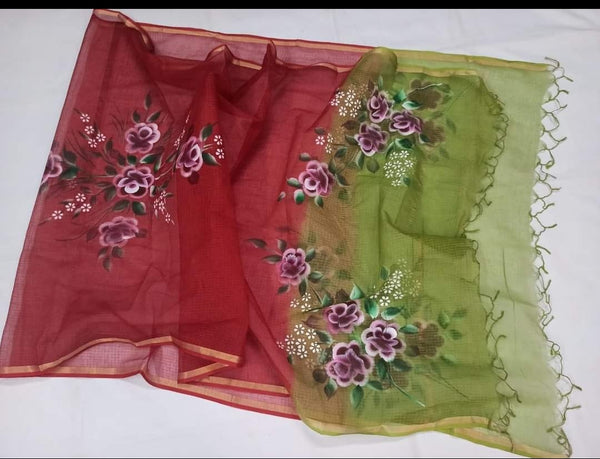 Kota Doria Pure Cotton Dupatta - Leheriya