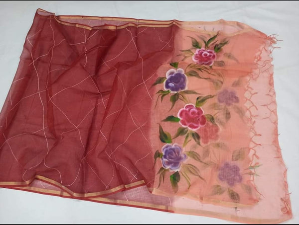 Kota Doria Pure Cotton Dupatta - Leheriya