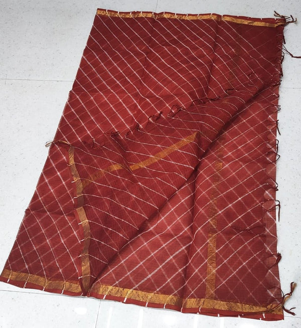 Kota Doria Pure Cotton Dupatta - Leheriya