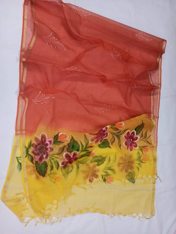 Kota Doria Pure Cotton Dupatta - Leheriya