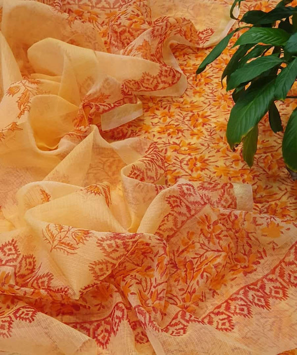 Leheriya Exclusive Premium Quality Kota Doria Block Printed Salwar Suit - Leheriya