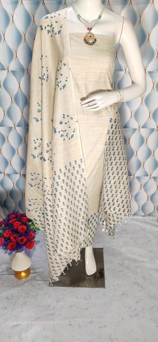 Madhubani Print 3pc Salwar Suit - Leheriya