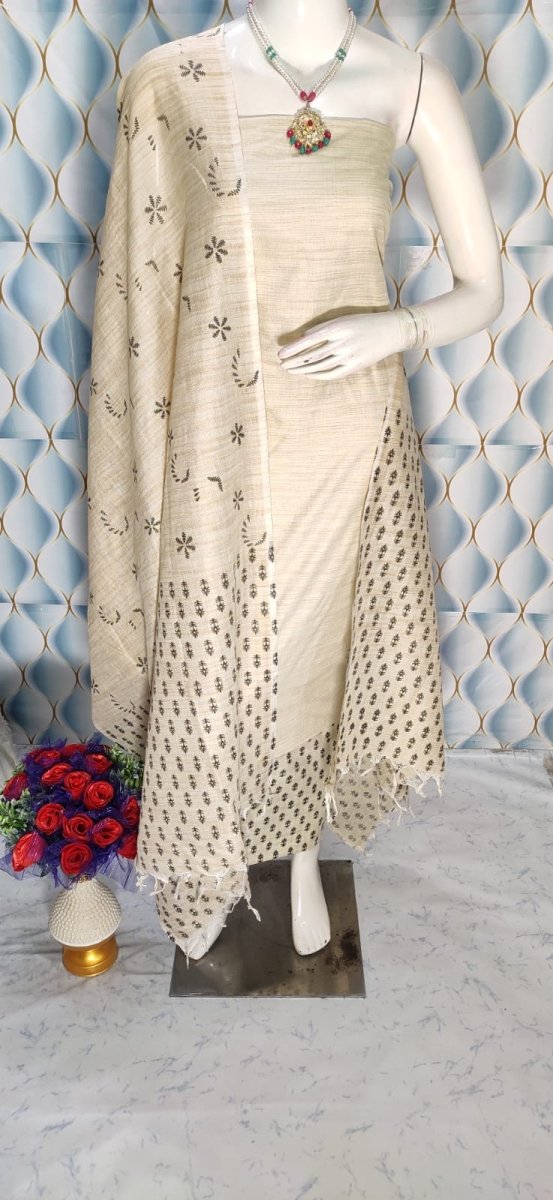 Madhubani Print 3pc Salwar Suit - Leheriya