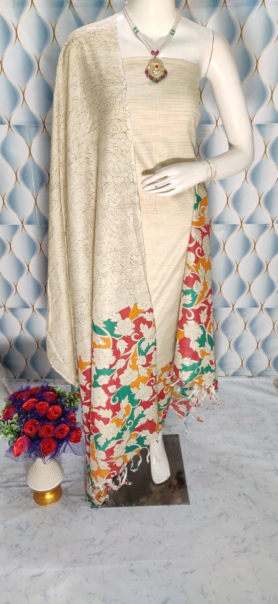 Madhubani Print 3pc Salwar Suit - Leheriya