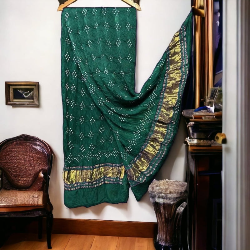 Modal Silk Bandhani Dupatta - Leheriya