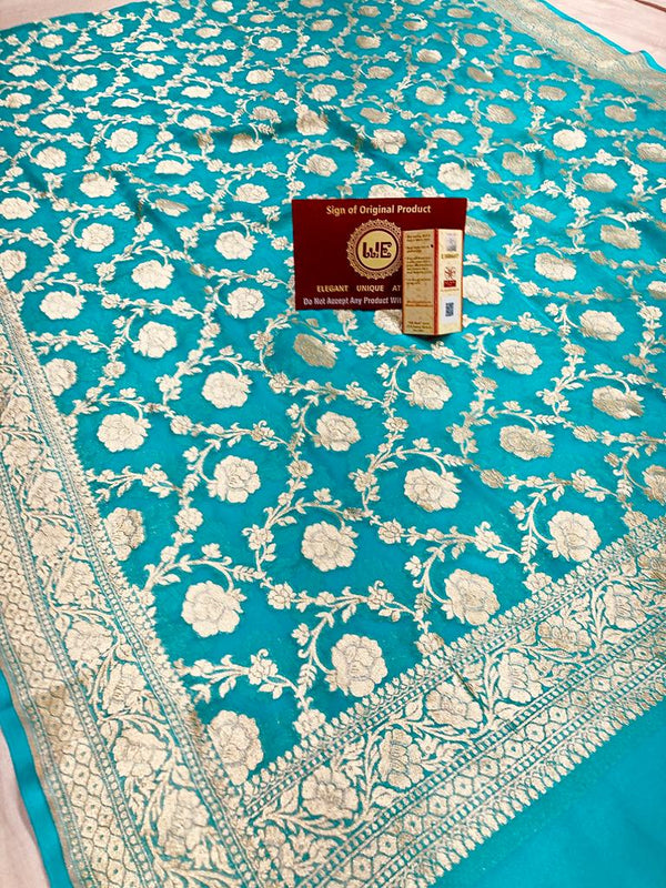 Original & Pure Georgette Banarasi Dupattas - Leheriya