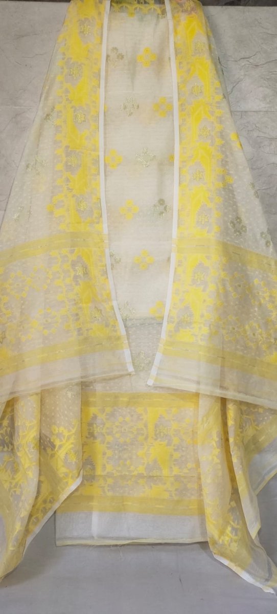 Original Woven Dhakai Jamdani 2 pc Salwar Suit - Leheriya