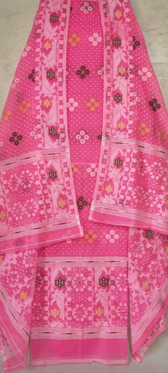 Original Woven Dhakai Jamdani 2 pc Salwar Suit - Leheriya