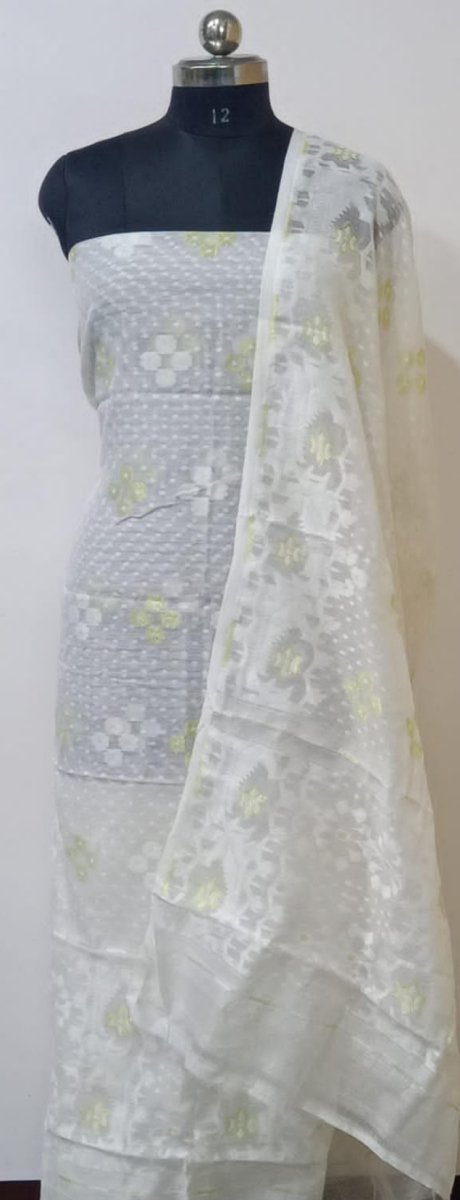 Original Woven Dhakai Jamdani 2 pc Salwar Suit - Leheriya