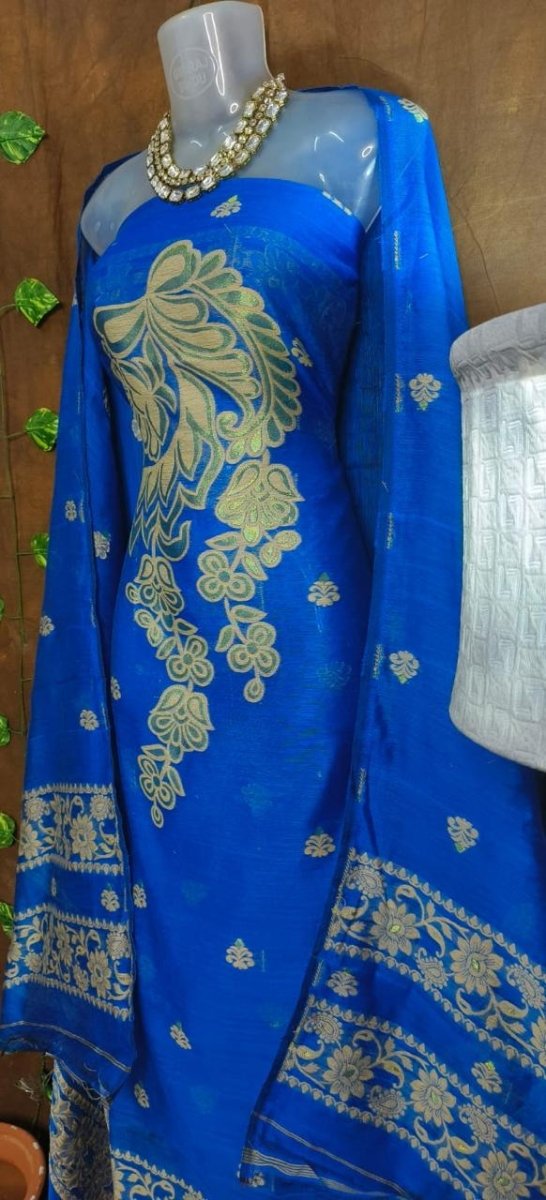 Original Woven Dhakai Jamdani 2 pc Salwar Suit - Leheriya