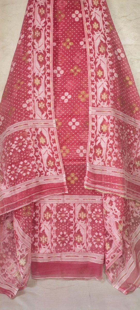 Original Woven Dhakai Jamdani 2 pc Salwar Suit - Leheriya