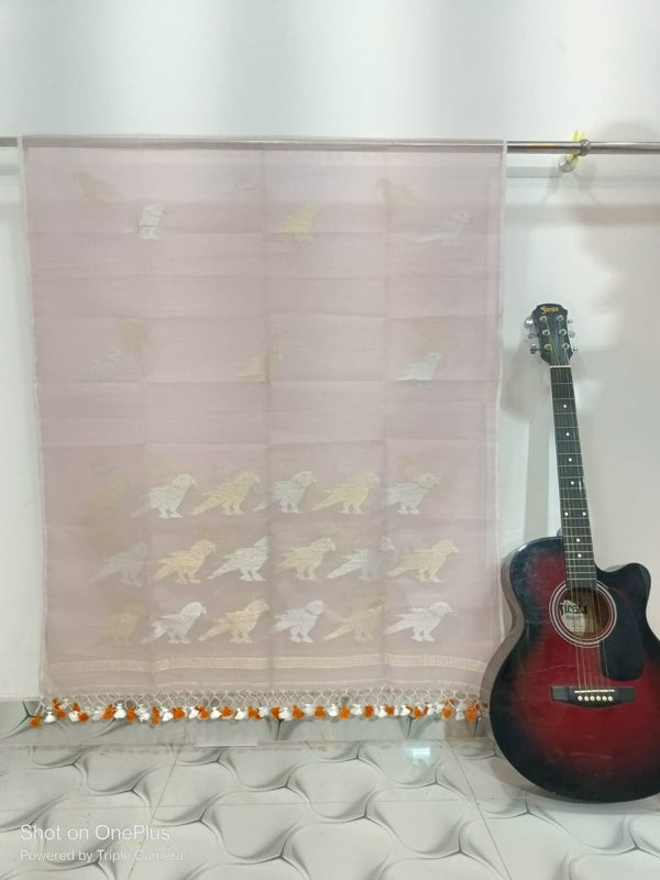 Original Woven Jaal Muslin Jamdani Dupatta - Leheriya