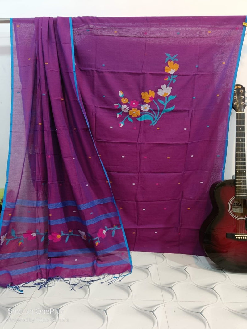 Original Woven Jaal Muslin Jamdani Kurta Dupatta Set - Leheriya