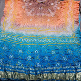 Pastel Color Pure Gaji Silk Chandokhani Dupatta - Leheriya