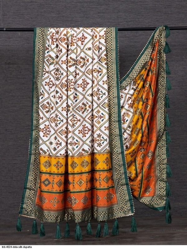 Patola Print Silk Premium Quality Dupatta - Leheriya