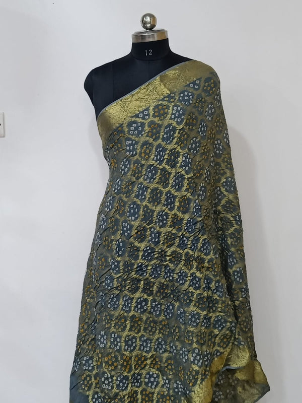 Premium Georgette Banarasi Bandhej Gharchola Dupatta - Leheriya