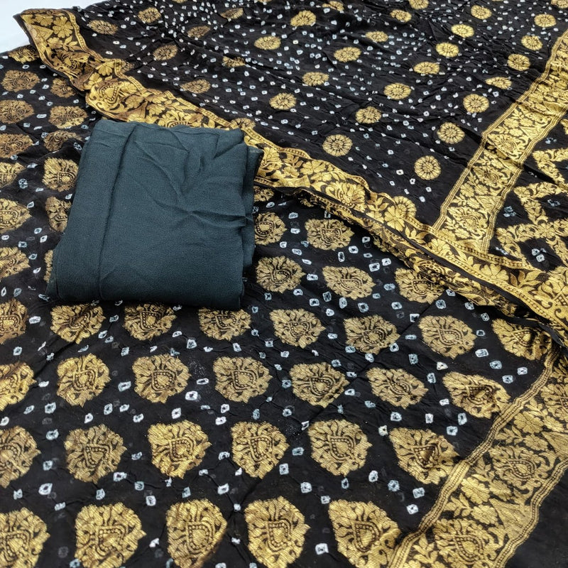 Premium Georgette Banarasi Bandhej Gharchola Dupattas - Leheriya