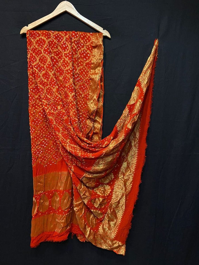 Premium Georgette Banarasi Bandhej Gharchola Dupattas - Leheriya