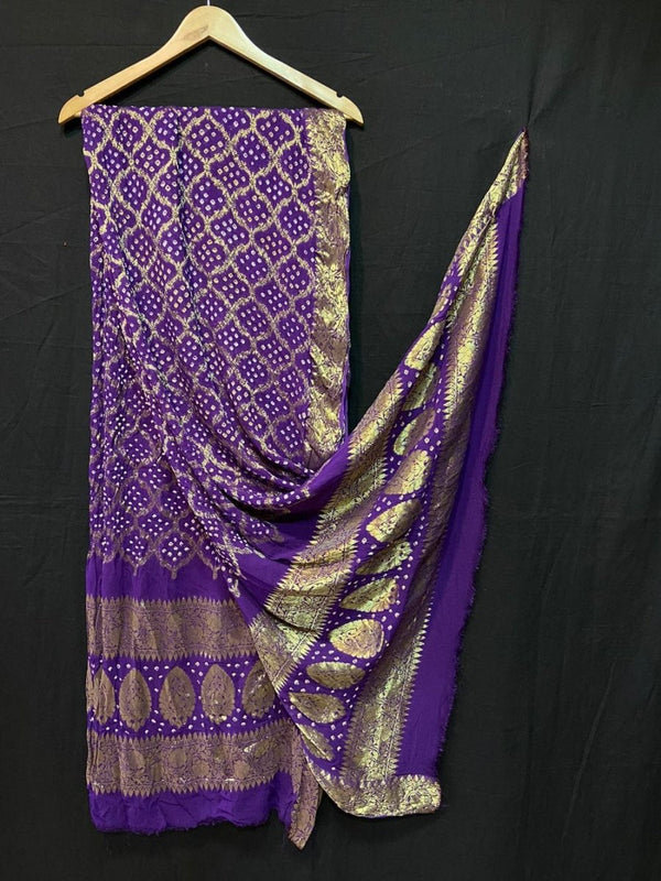 Premium Georgette Banarasi Bandhej Gharchola Dupattas - Leheriya