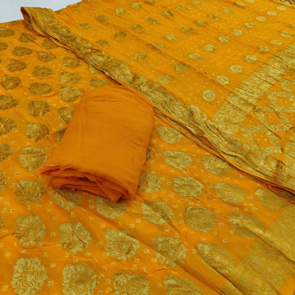 Premium Georgette Banarasi Bandhej Gharchola Dupattas - Leheriya