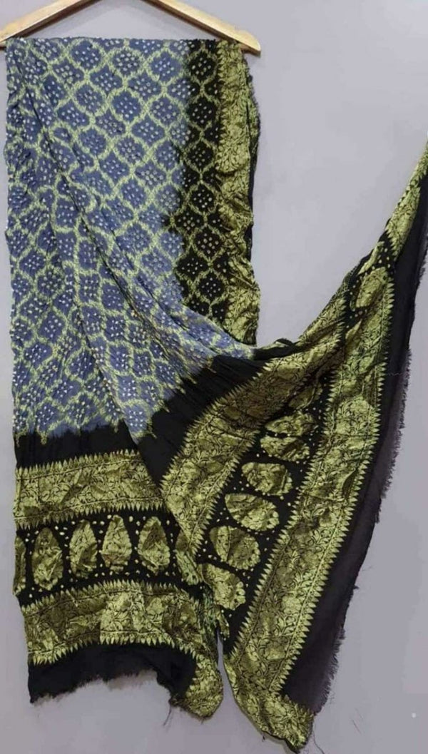 Premium Georgette Banarasi Bandhej Gharchola Dupattas - Leheriya