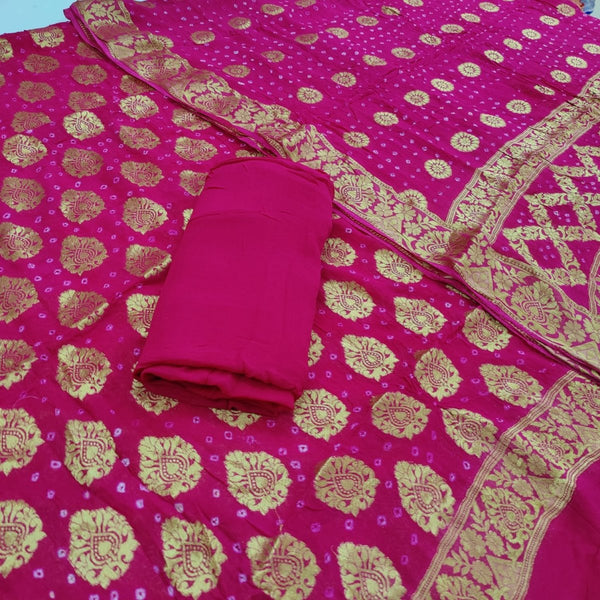 Premium Georgette Banarasi Bandhej Gharchola Dupattas - Leheriya