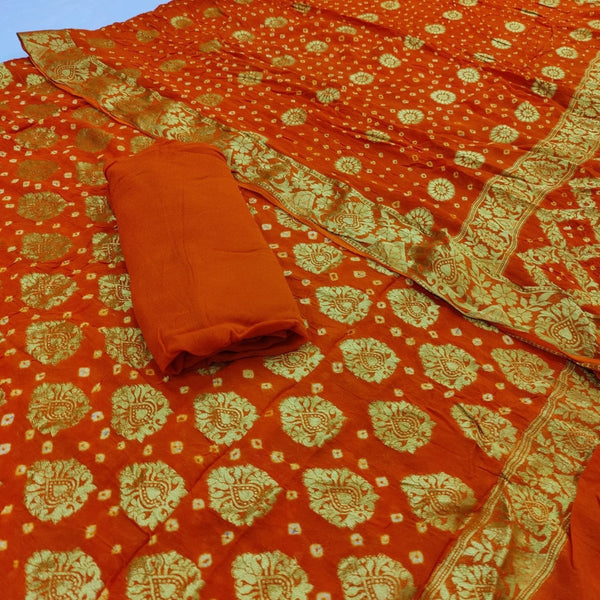 Premium Georgette Banarasi Bandhej Gharchola Dupattas - Leheriya