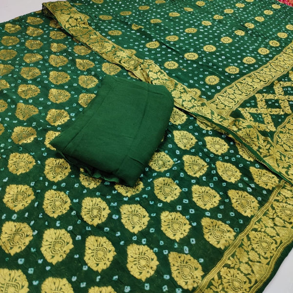 Premium Georgette Banarasi Bandhej Gharchola Dupattas - Leheriya