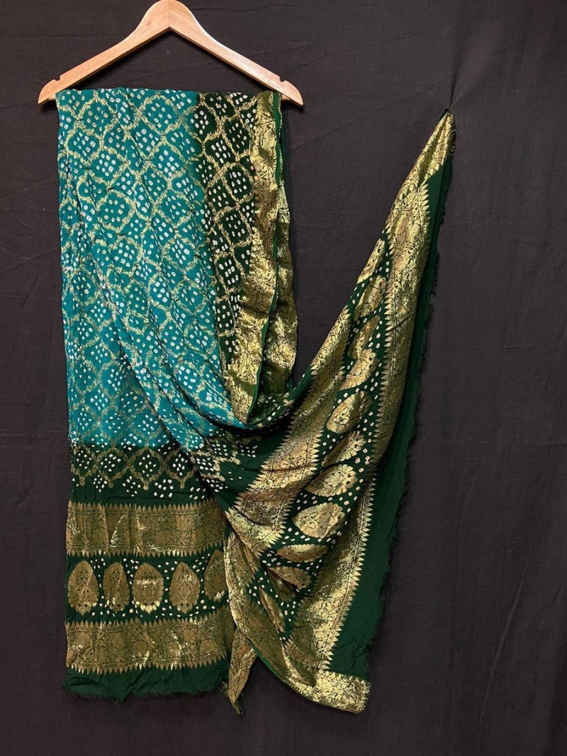 Premium Georgette Banarasi Bandhej Gharchola Dupattas - Leheriya