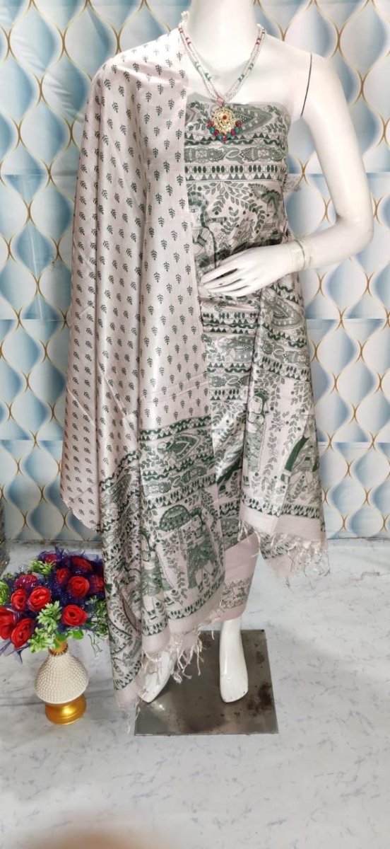 Premium Quality Cotton Silk Block Printed Salwar Suit - Leheriya