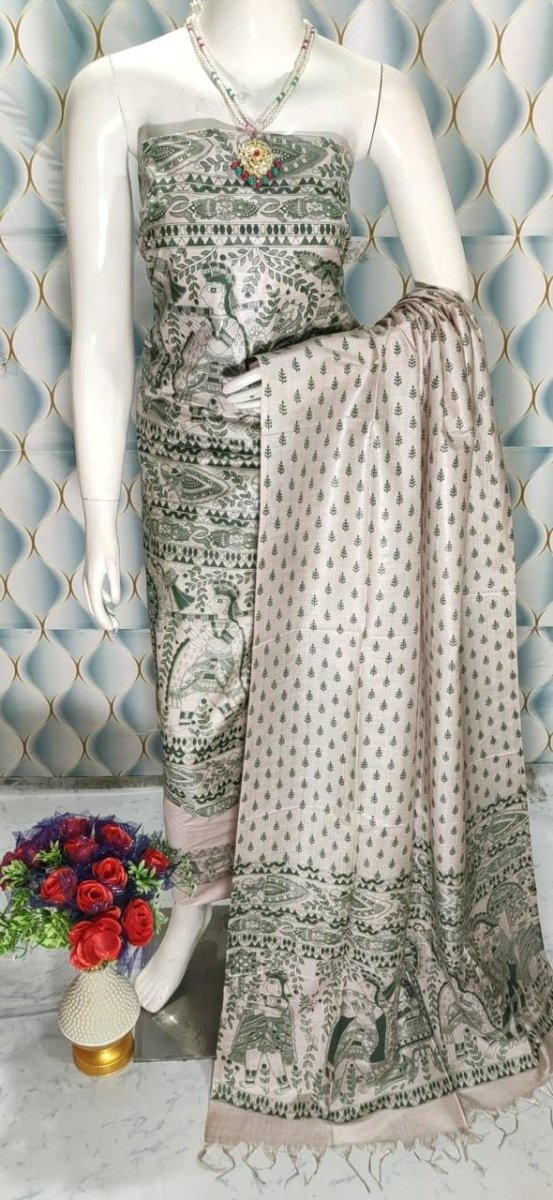 Premium Quality Cotton Silk Block Printed Salwar Suit - Leheriya