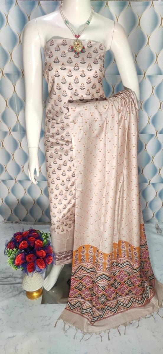 Premium Quality Cotton Silk Block Printed Salwar Suit - Leheriya