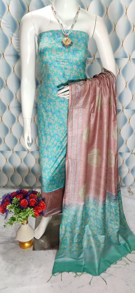 Premium Quality Cotton Silk Block Printed Salwar Suit - Leheriya