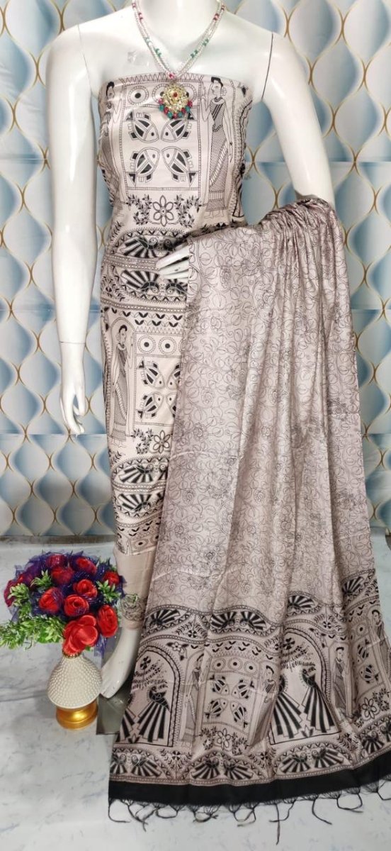 Premium Quality Cotton Silk Block Printed Salwar Suit - Leheriya