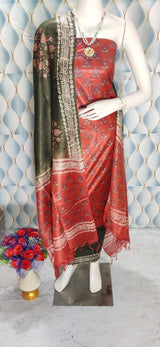 Premium Quality Cotton Silk Block Printed Salwar Suit - Leheriya