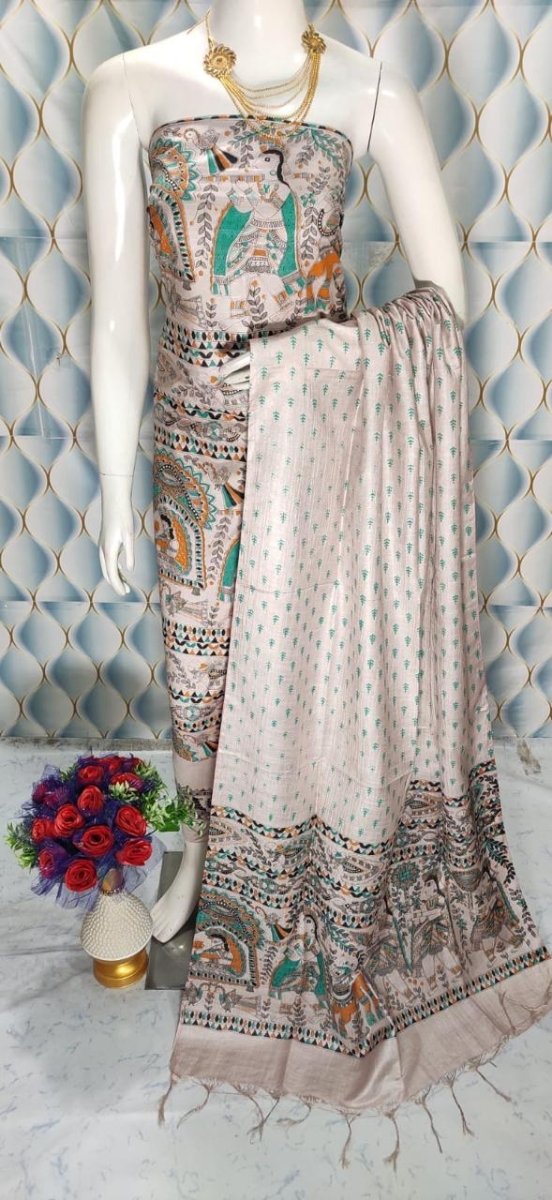 Premium Quality Cotton Silk Block Printed Salwar Suit - Leheriya