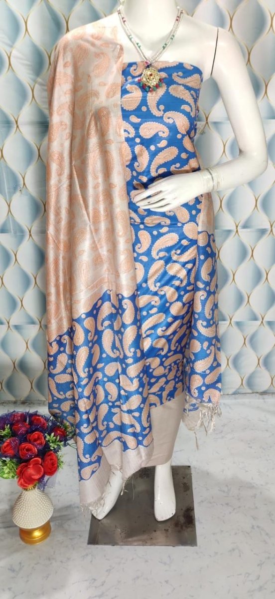 Premium Quality Cotton Silk Block Printed Salwar Suit - Leheriya