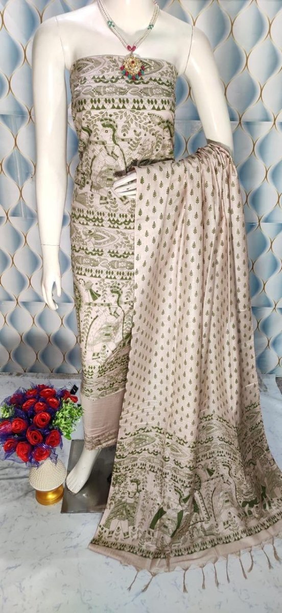 Premium Quality Cotton Silk Block Printed Salwar Suit - Leheriya